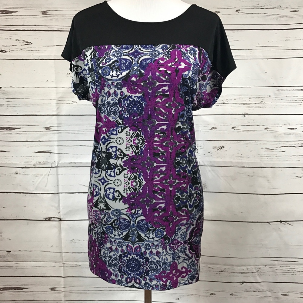 Jaclyn Smith Blouse Multicolor Stretch Size M